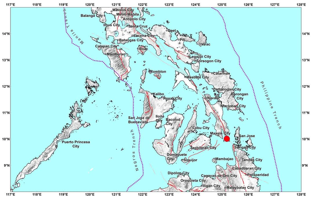 A 5.8 earthquake shakes Leyte City, and shaking is felt in Cebu