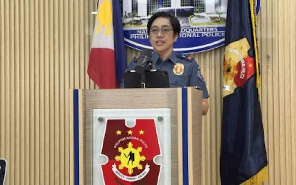 Hospital bill scam: PNP warns public about it. Philippine National Police spokesperson and Police Regional Office (PRO) 3 chief Brig. Gen. Jean Fajardo holds a press conference at Camp Crame in Quezon City on Monday (Feb. 10, 2025). | PNA photo by Lloyd Caliwan