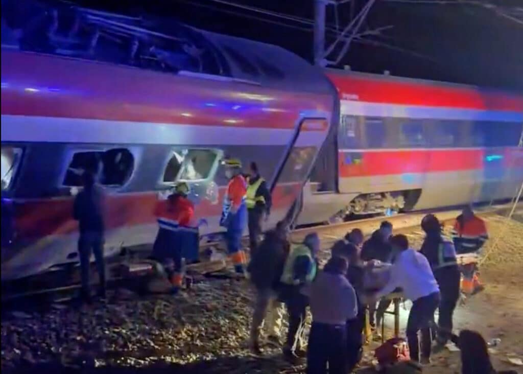 Passengers share horrifying videos from high speed train crash that has claimed nearly 40 lives in Spain