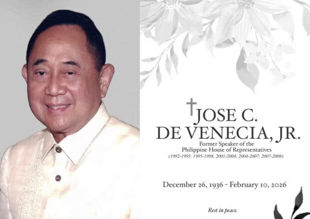 Jose de Venecia, 5-time House speaker, dies at 89