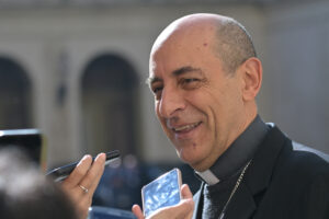 Cardinal Victor Manuel Fernandez, who is now the prefect of the Vatican's Dicastery for the Doctrine of the Faith, presents the declaration 'Dignitas Infinita' (Infinite Dignity) at a press briefing at the Vatican on April 8. | AFP [FILE PHOTO]